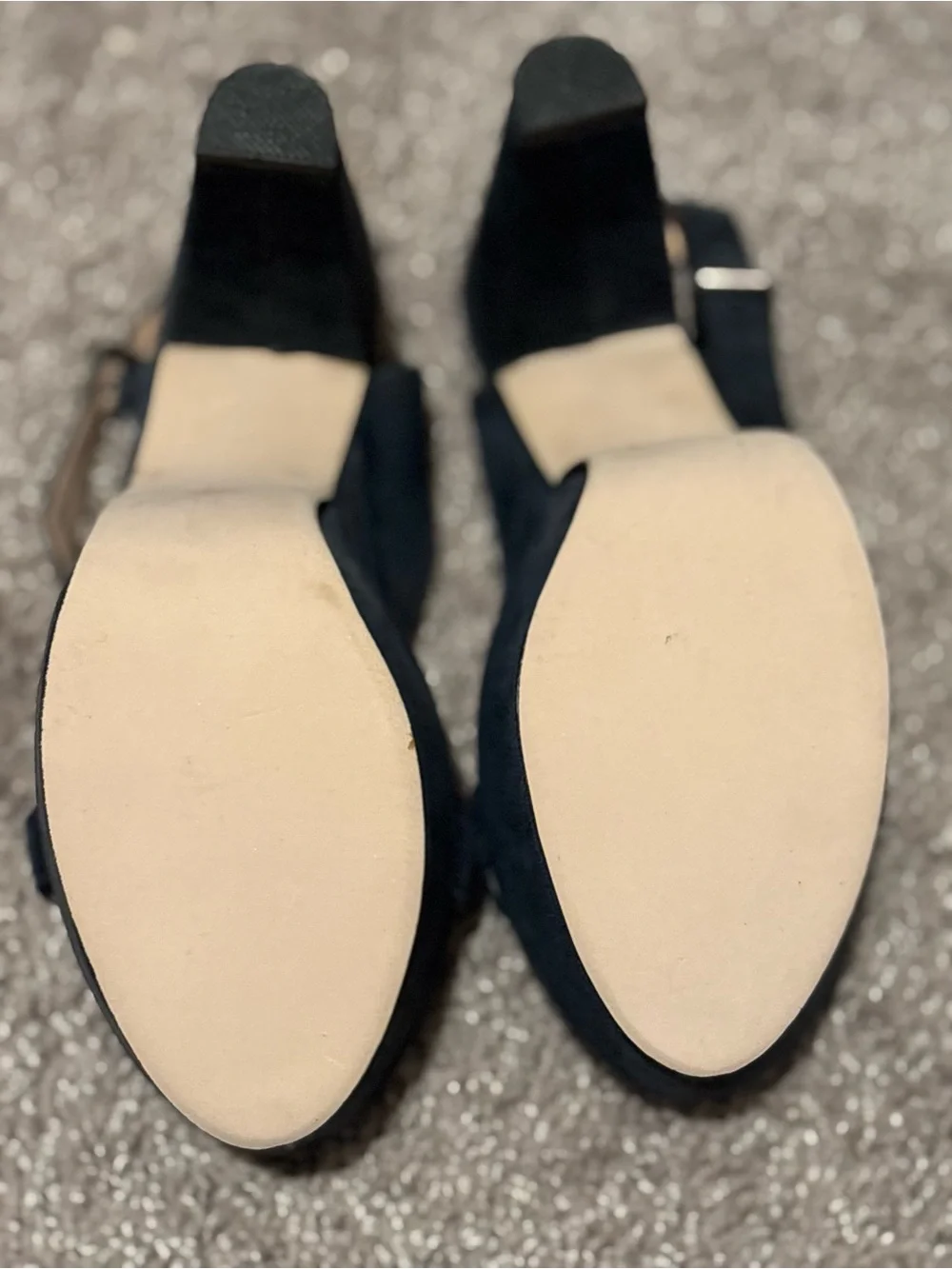 Vintage Charlotte Ronson Teal suede platforms